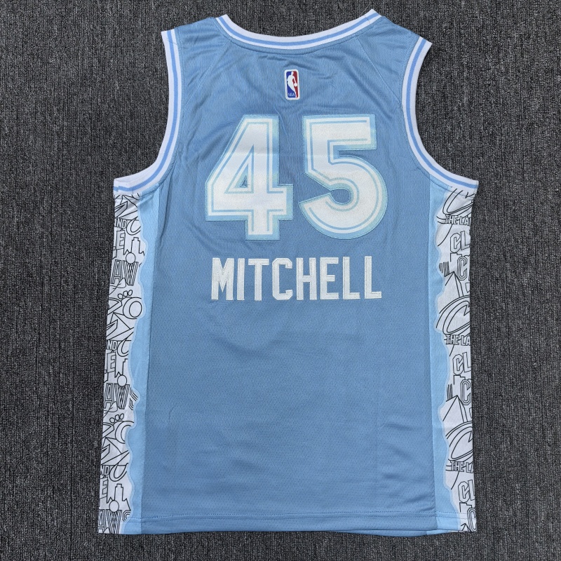 Men Cleveland Cavaliers #45 Mitchell blue 2024 2025 NBA jersey